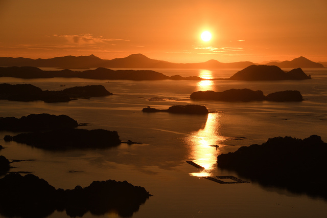 夕景の九十九島