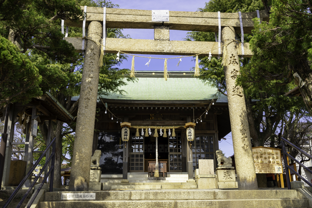 大歳神社の拝殿と鳥居