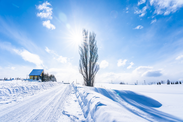 雪深い町