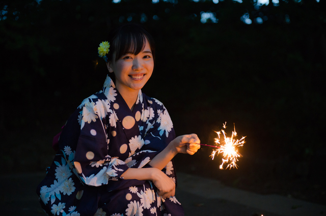 次々と打ち上げられる花火