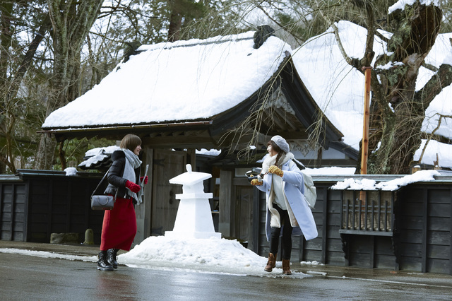 角館の雪景色