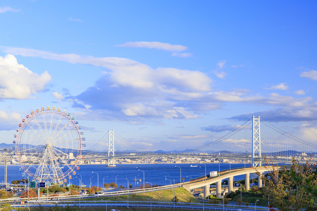 兵庫の明石海峡大橋