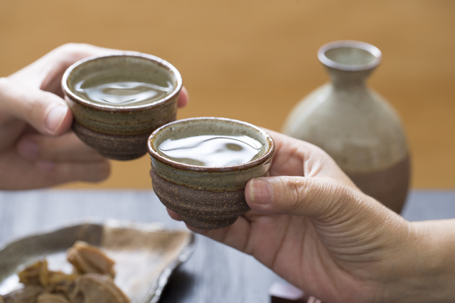 日本酒で乾杯