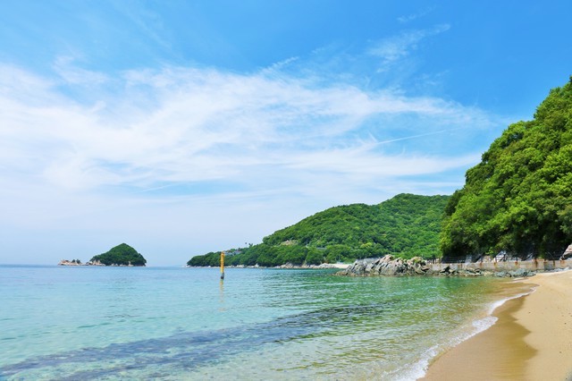 瀬戸内海に浮かぶ小豆島