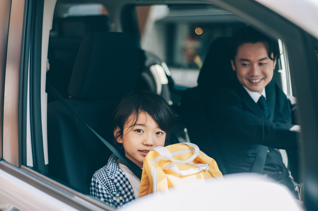 息子と車でおでかけ