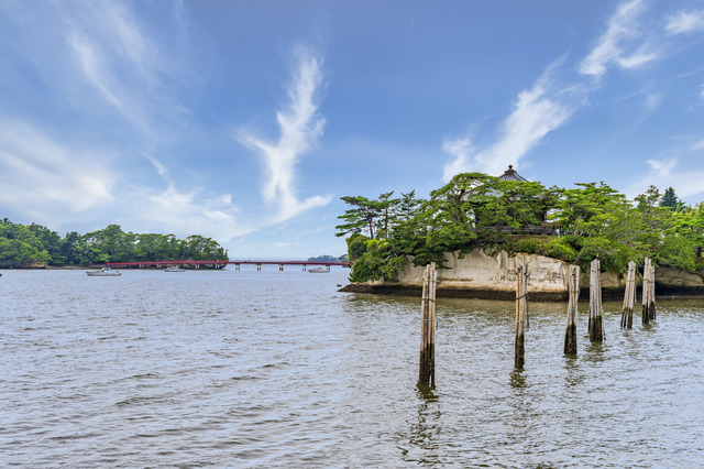 瑞巌寺五大堂と福浦橋（松島）