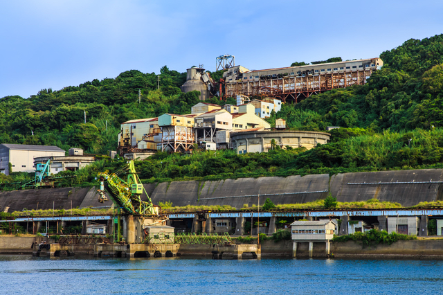 港と池島炭鉱跡