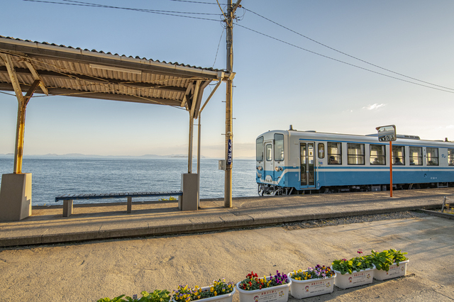 海の見える駅