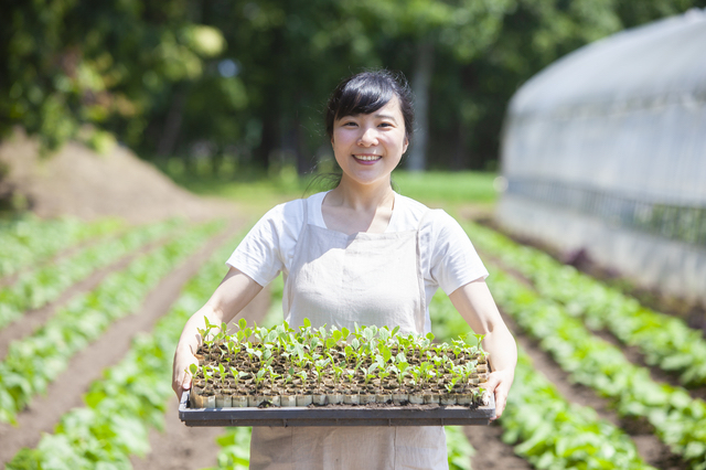 岡山の農家の女性