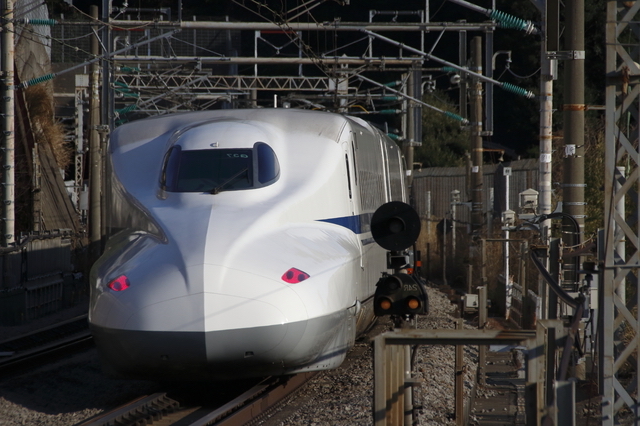 東京へ向かう新幹線