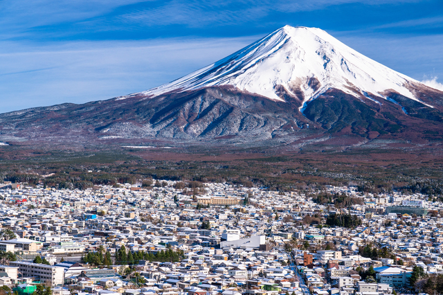 富士山と街並み