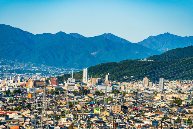 山梨県甲府市の景色