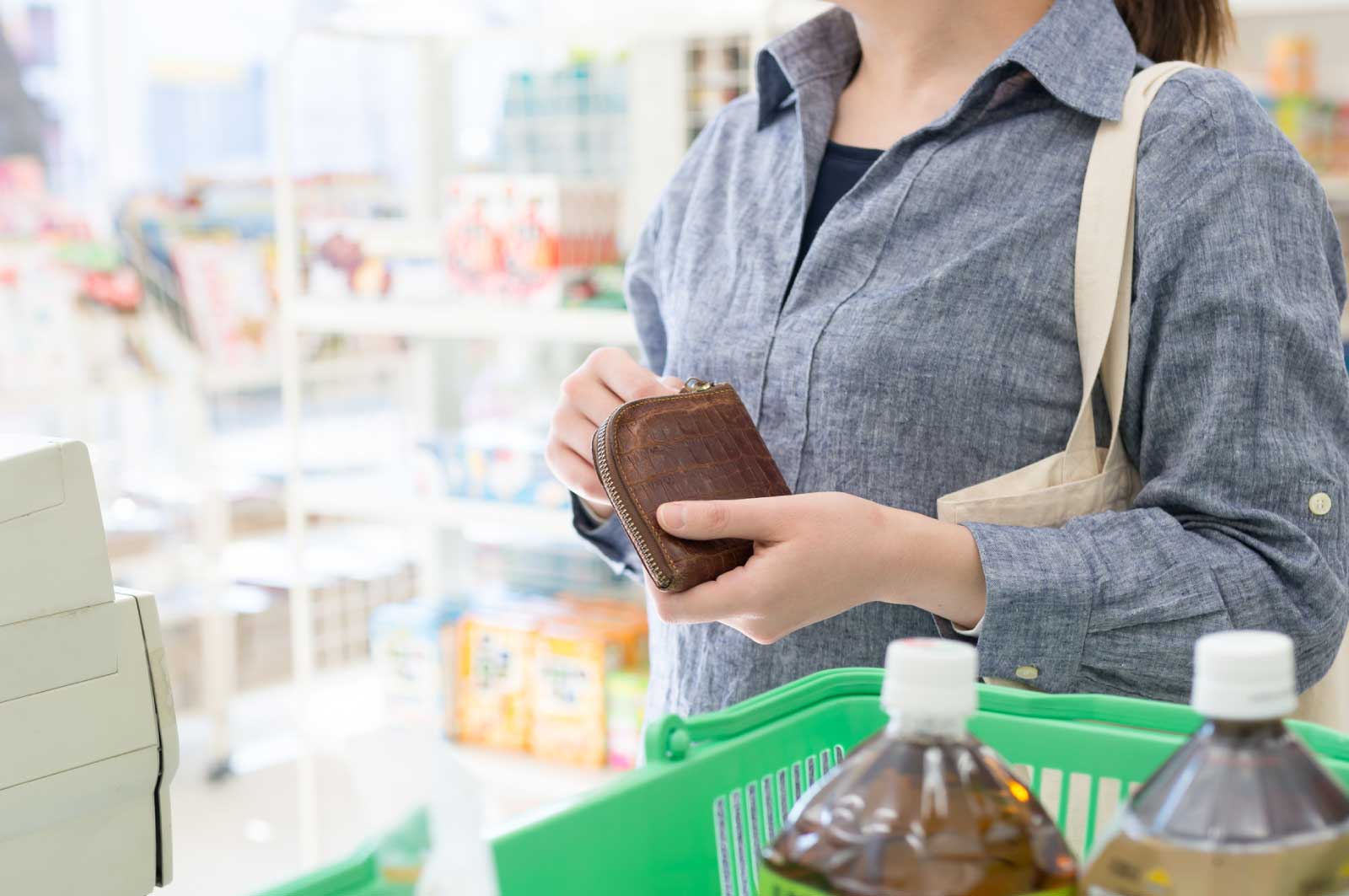 コンビニで買い物