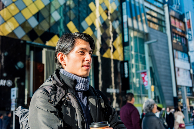 初めて銀座に来た男性