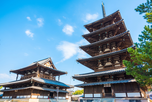 法隆寺の五重塔・金堂