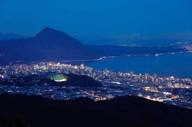 十文字原展望台からの夜景