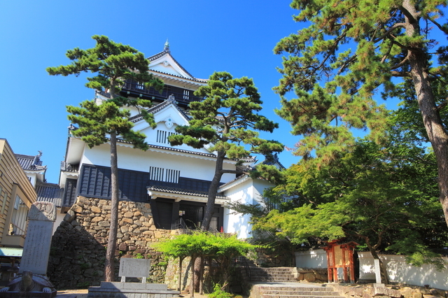 岡崎城がよく見える位置から