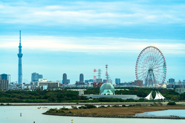 葛西臨海公園とスカイツリー