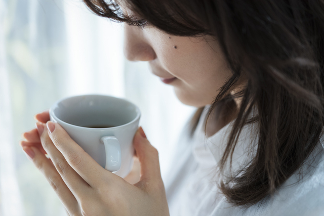 コーヒーを飲んでリラックス