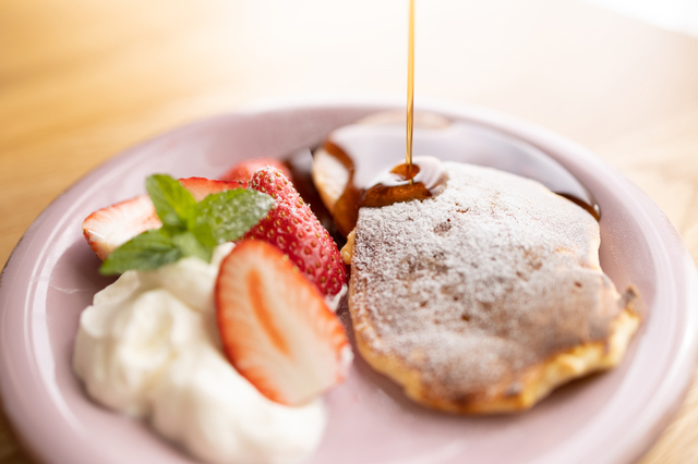 船橋で食べたイチゴのパンケーキ