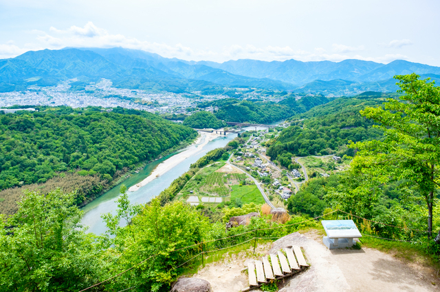 岐阜県・苗木城跡からの眺め