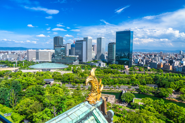 大阪城・展望台からの眺め