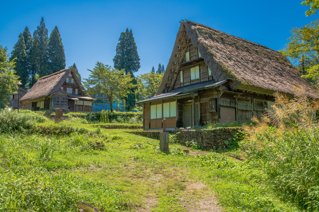 夏の相倉合掌造り集落（富山）