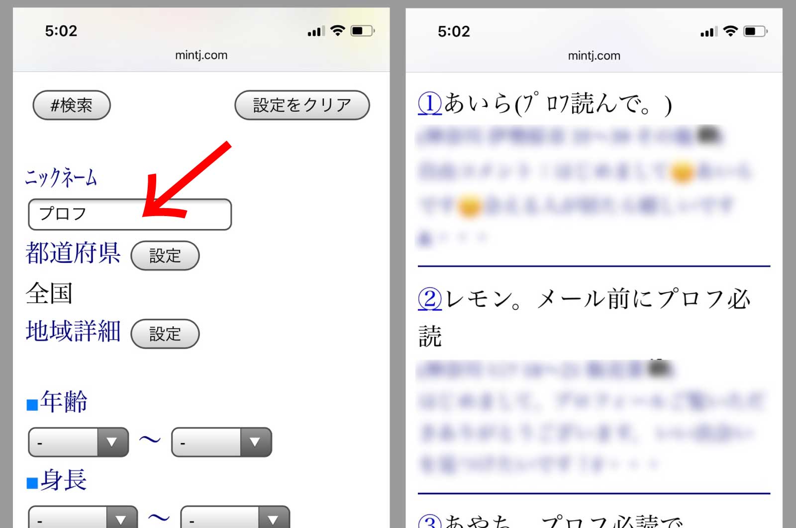 ニックネームに「プロフ読んで」と記載している女性を狙おう