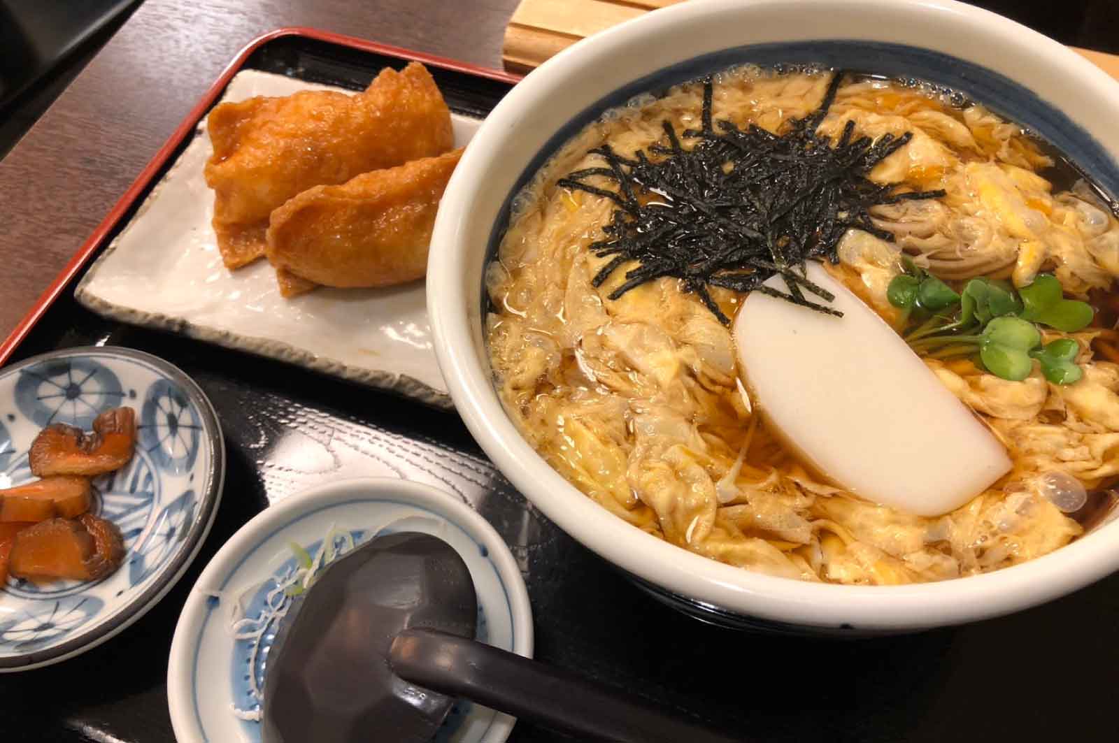 玉子とじ蕎麦定食